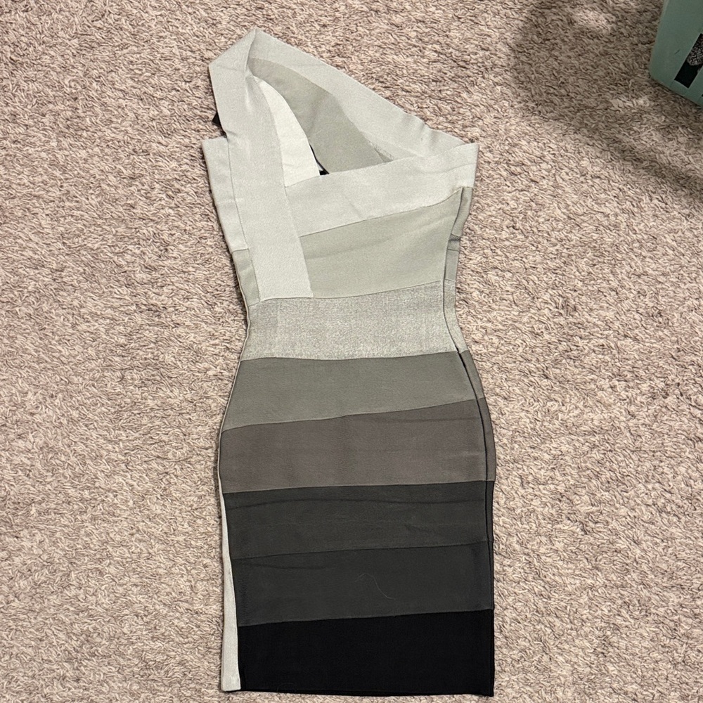 Elegant Multi-Tone Bandage Dress
